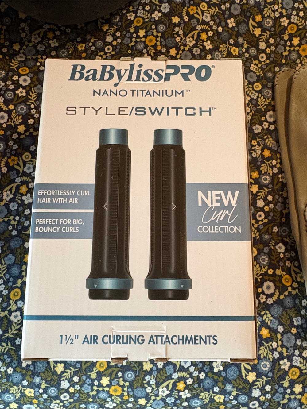 BaBylissPRO Nano Totanium  style switch 1 1/2 air curling attachments